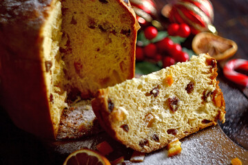 Panettone - traditional Italian Christmas cake