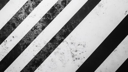 Fototapeta premium Grunge Black and White Diagonal Stripes Texture Background