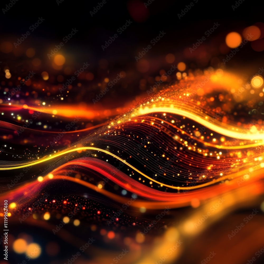Poster motion light effect. shining magic background and liquid speed light