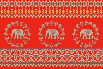 elephants pattern, mandala
Beautiful Thailand,thai pattern,seamless,Traditional,ethnic,fabric pattern for textiles,rugs, wallpaper,clothing, sarong,batik,wrap,embroidery,print,background,cover, illust