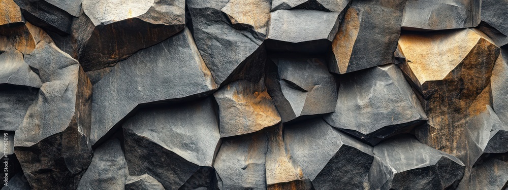 Poster close-up of a textured rock surface showcasing natural formations and colors.