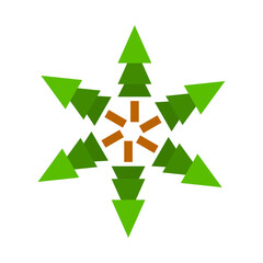 christmas tree made of paper