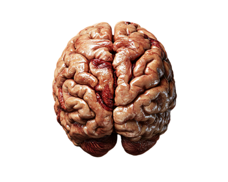 a close up of a brain