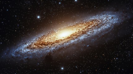 Fototapeta premium A depiction of a galaxy in space.