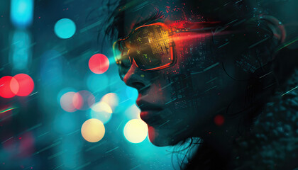 A cyberpunk noir film following a detective in a dystopian city, investigating a series of murders linked to a black-market trade in illegal memories