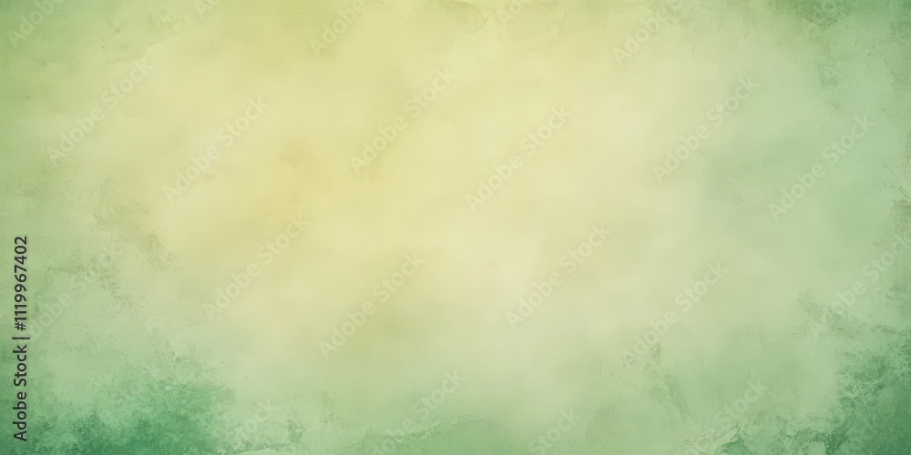 Poster soft green gradient background with gentle light and watercolor texture for creative projects and de