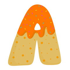 Cute English letters with donut pattern 