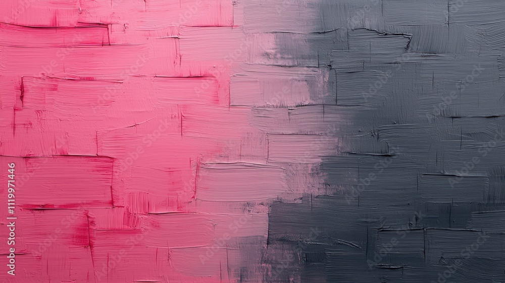 Aufkleber abstract artwork features contrasting pink and black textured patterns blending gradually