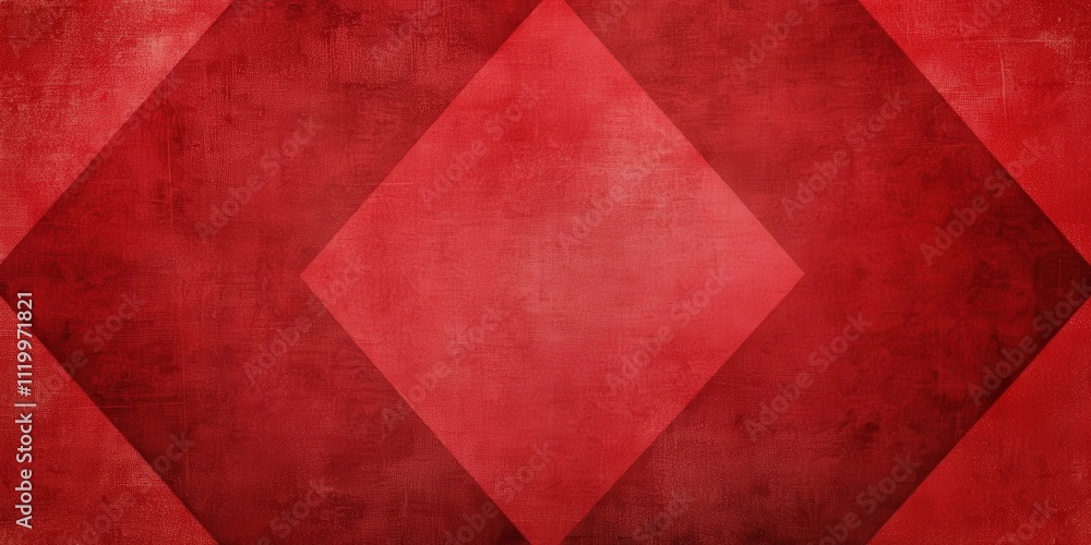 Poster abstract background featuring red diamond pattern on a deep red textured canvas surface for graphic 