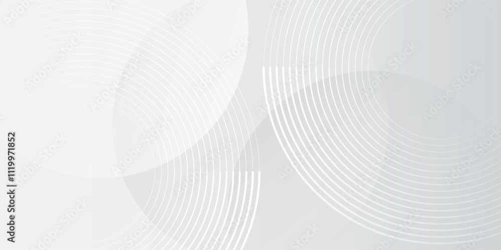 Aufkleber white geometric abstract background overlap layer on bright space with lines effect decoration. mode
