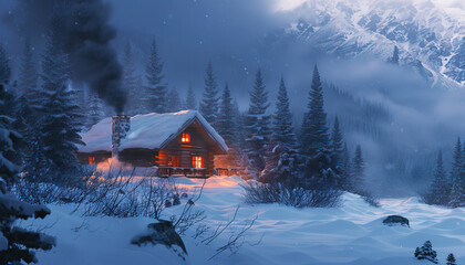 A mystery thriller set in a remote mountain lodge during a blizzard, where guests are trapped with a killer on the loose, and everyone is a suspect.