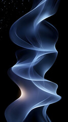 Naklejka premium Abstract 3D Blue Smoke Wave Background