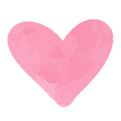 cute light pink watercolor colorful pastel love heart doodle illustration romantic valentines couple png transparent cutout clipart digital planner sticker