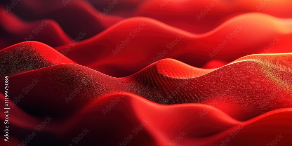 Poster abstract red background with subtle gradient waves in dark tones for elegant designs and artistic pr