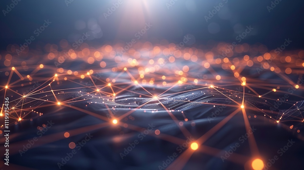 Poster a network technology background with dots and lines. modern abstract concept. network technology bac