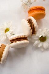 Flowers and macarons content