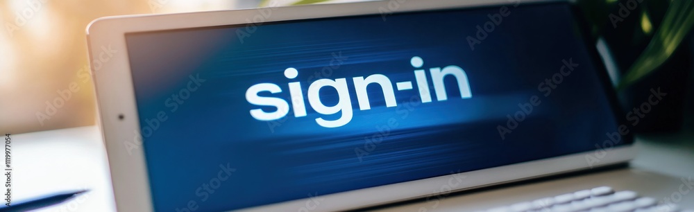 Poster A laptop screen displaying a 