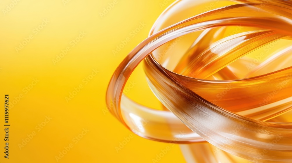 Poster this image features a translucent swirl of amber and white in dynamic motion, symbolizing elegance a