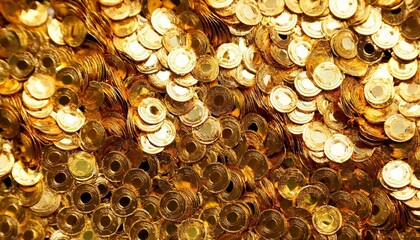 background from gold glitter paillettes close up metallic glitter background golden sequins sparkling sequined textile