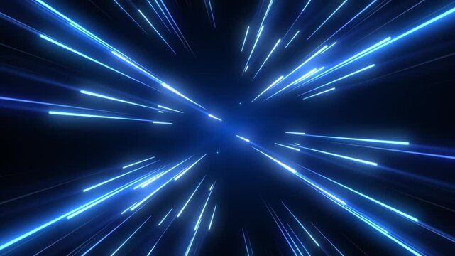 Flying in space, then entering hyperspace. Hyperspace jump through the stars into space. speed of light animation. fast travel at the speed of light through a wormhole tunnel in space. 3D, 4K