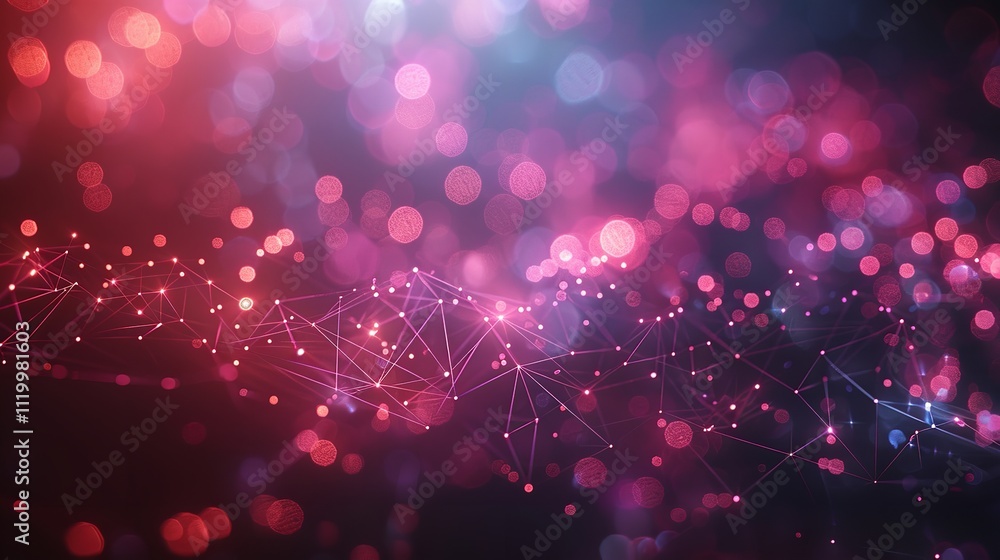 Poster a network technology background with dots and lines. modern abstract concept. network technology bac
