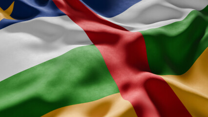 Obraz premium Close-up of Waving Central African Republic flag