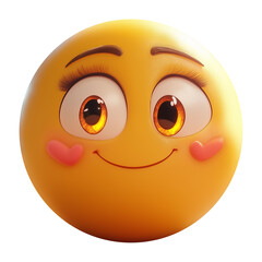 Obraz premium An image of a Emoji in Love in a white Background