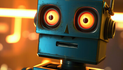 Malfunctioning robot who becomes self-aware and embarks on a hilarious journey to discover the meaning of life and humanity