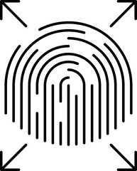 Artificial intelligence AI icon in line style, machine learning, smart robotic, cloud computing, network, digital, AI technology.