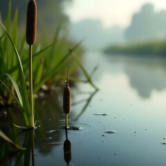 reeds in the morning