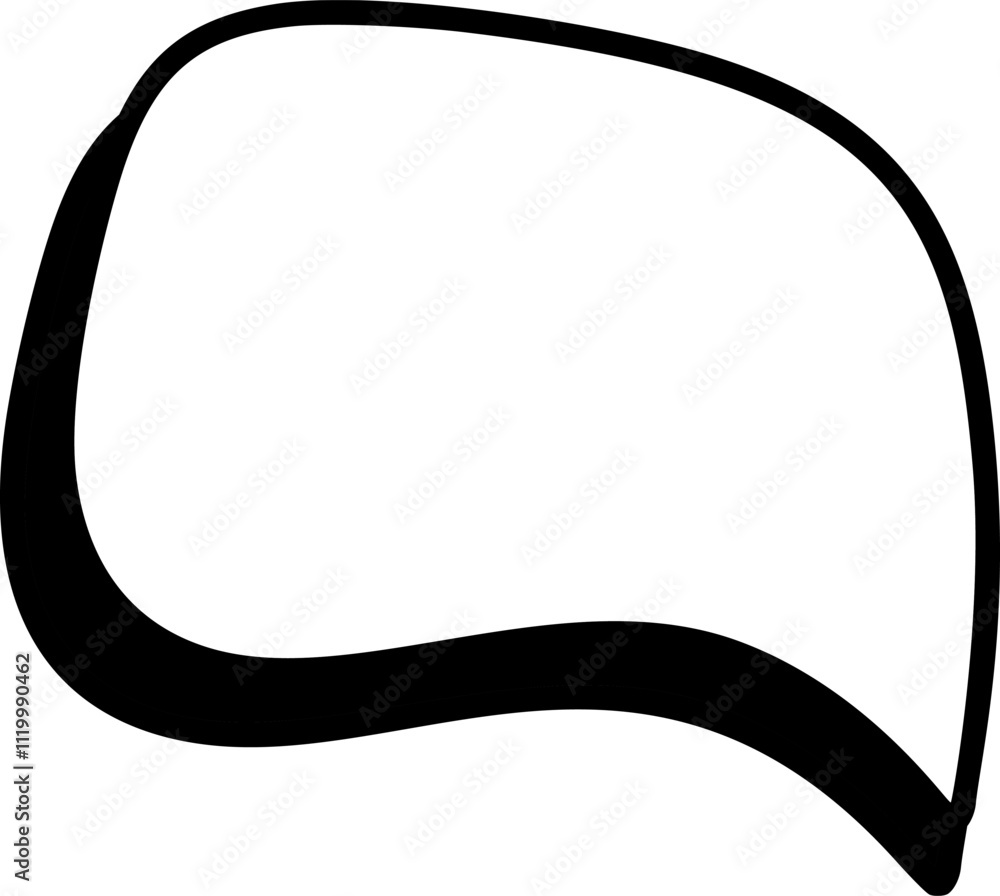 Poster empty speech bubble vector provides space for dialogue, questions, or comments, encouraging communic