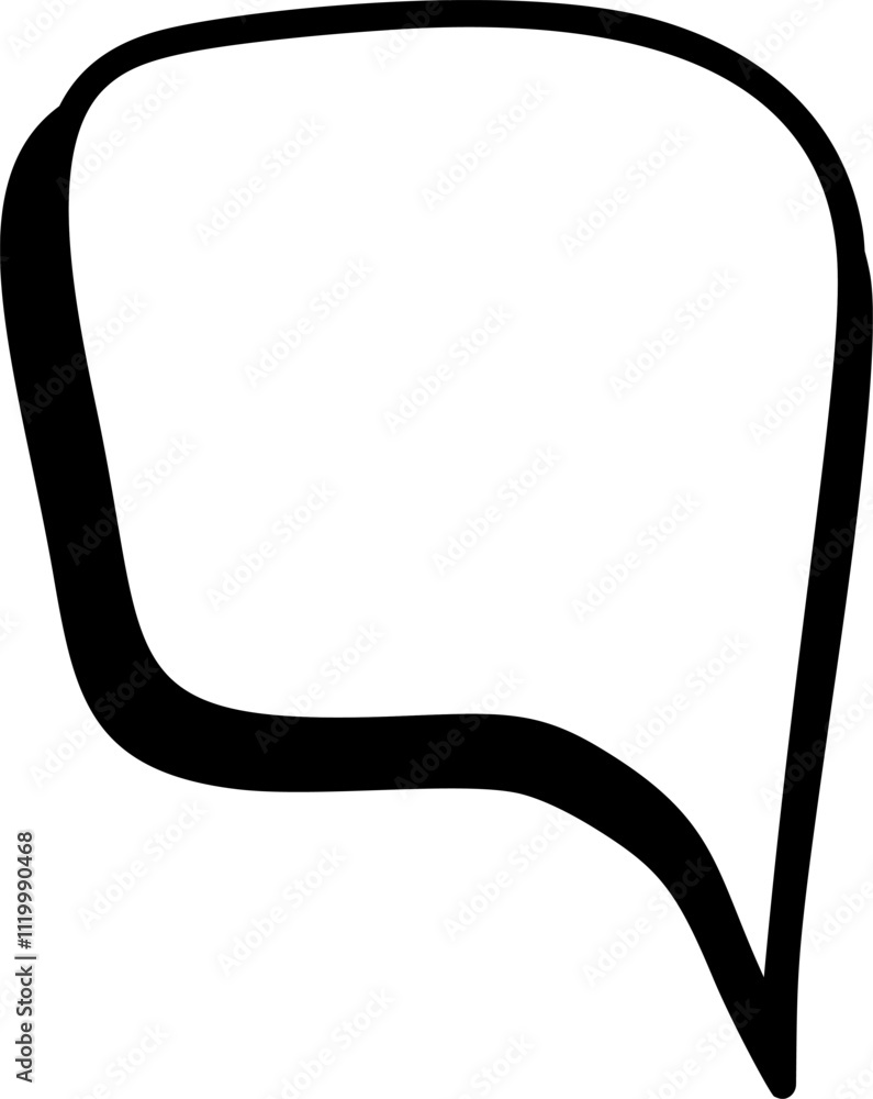 Poster empty speech bubble vector provides space for dialogue, questions, or comments, encouraging communic