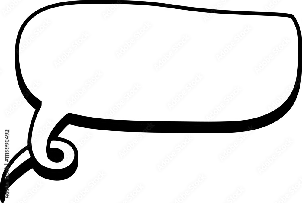 Poster empty speech bubble vector provides space for dialogue, questions, or comments, encouraging communic