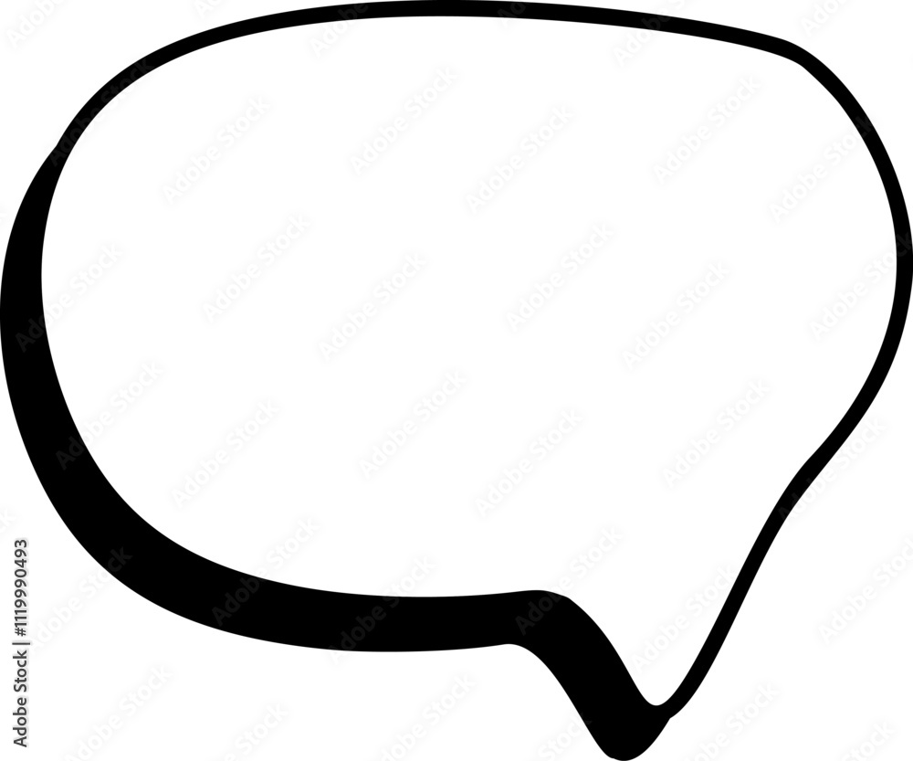 Poster empty speech bubble vector provides space for dialogue, questions, or comments, encouraging communic