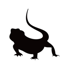 lizard silhouette isolated on white background. Lizard icon vector illustration design.