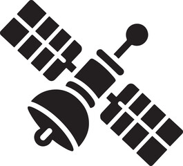 Elegant vector graphic capturing the essence of satellite exploration in space.