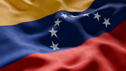 Close-up of Waving Venezuela flag