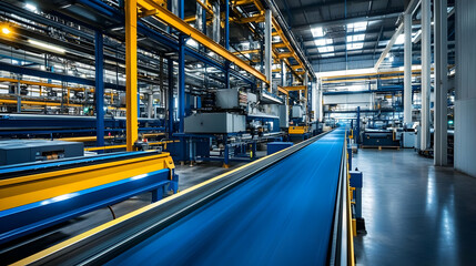 Factory Conveyor Belt System Photo