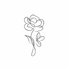 hand drawn flower