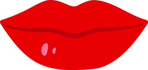 Plump red lips flat vector icon.
Sexy red female lips.
isolated Woman's lips clipart.
valentine's dayelement.
Transparent background.