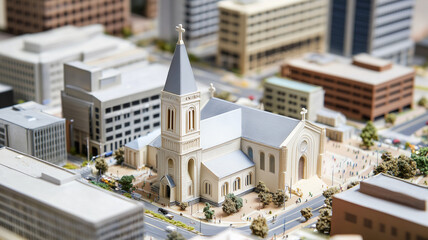 Miniature Skyscrapers Surrounding a Small House A Symbolic Representation of the Real Estate and Investment Landscape
