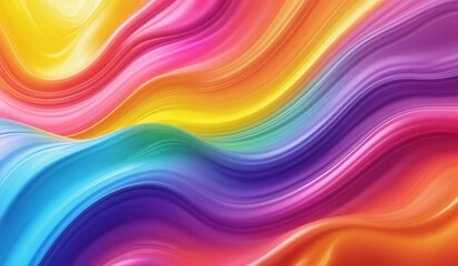 Obraz premium Splashing rainbow liquid texture background illustration. AI generated.