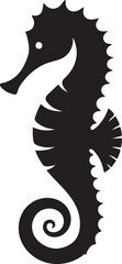 Elegant Black Seahorse Silhouette Vector Graphic © Creative Image  