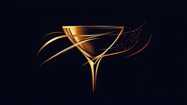 Cocktail logo design vector illisturation. alcohol drink icon. cocktail glass vector design template. Cocktail Bar Logo Template. Bar Logo Design.