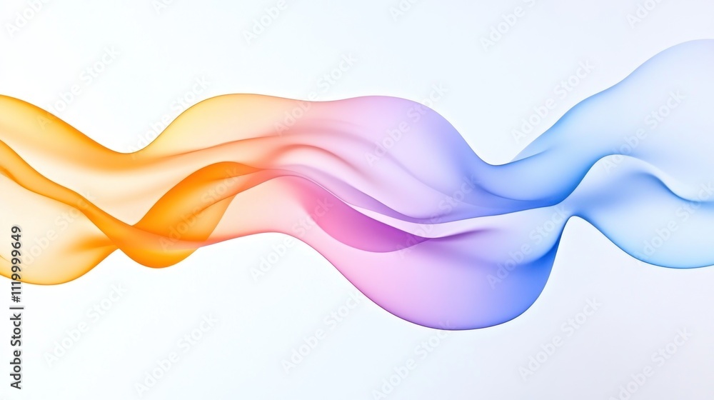 Poster abstract colorful waves creating a smooth, flowing design.