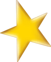 Stella Natalizia Gialla Illustrazione isolata