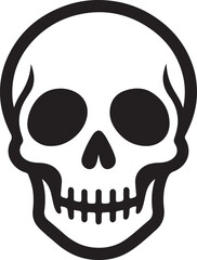 Minimalist skull icon perfect for edgy graphic design themes.