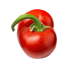 Realistic illustration of bell peppers stacked together.