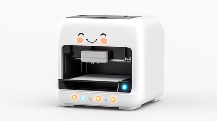 Fototapeta premium A cute 3D printer designed for creative projects and fun.