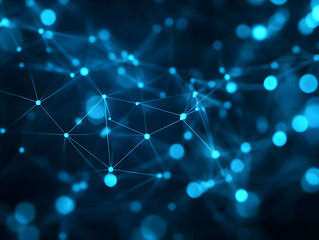 Abstract Blue Network Background Illustration
